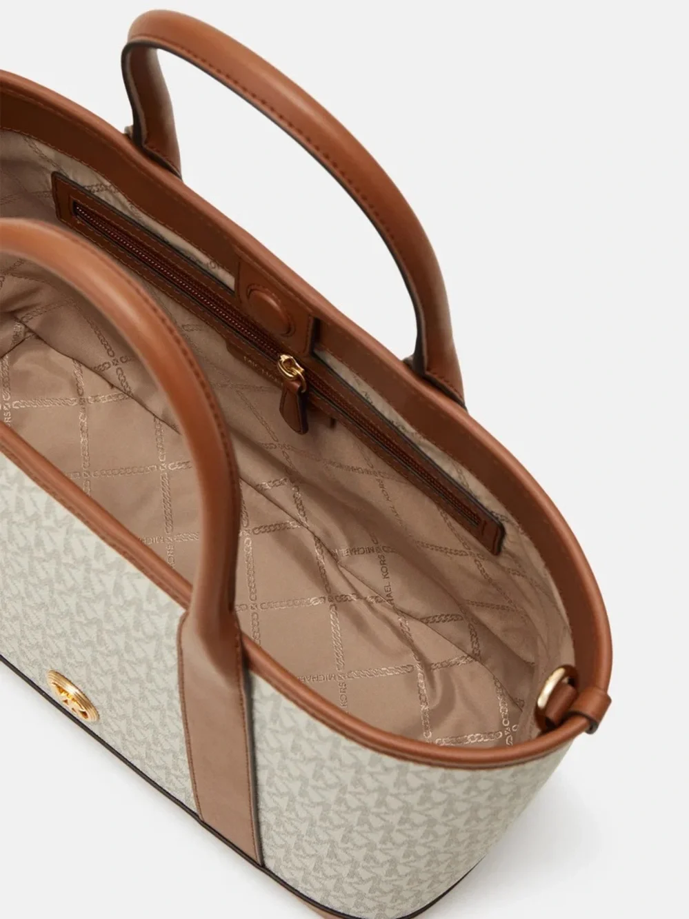 MICHAEL KORS NWT LUISA MEDIUM SIGNATURE LOGO SATCHEL Style #30R4G99S2V